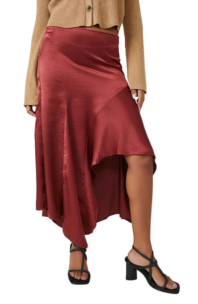 Free People Sunrise Asymmetrical Skirt In Brown