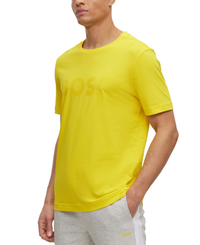 Tシャツ・カットソー BOSS Men T-shirt Yellow 50494106 057 Boss Outlet: T-shirt men - Yellow | Boss t-shirt 50494106
