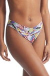 Hanky Panky Women's Printed Daily Lace Original Rise Thong Underwear In Summer Solstace