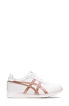 Asics Tiger Runner Sneaker In White/ Rose Gold
