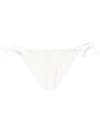 Marysia Mott Scallop-edged Tie-side Bikini Briefs In White