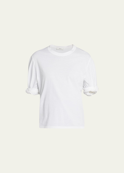 A.l.c Wells Twisted Short-sleeve Tee In White