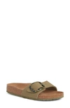 Birkenstock Women's Madrid Slip On Buckled Slide Sandals In Faded Khaki