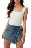 Free People Ashley Cotton Tank Top In Optic White