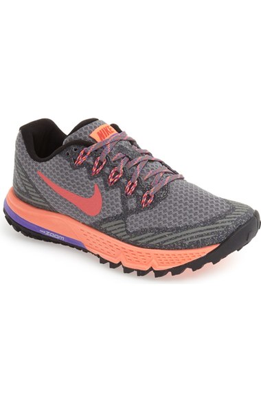 Nike 'air Zoom Wildhorse 3' Trail Running Shoe (women) In Grey/ Glow ...