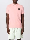 Stone Island Polo Shirt  Men In Peach