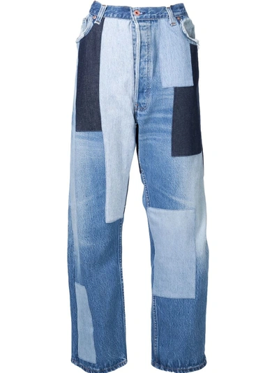 Off-white Wide-leg Patchwork Jeans | ModeSens