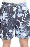 Nike Acg All-over Print Trail Shorts Gridiron / Cobalt Bliss In Grey