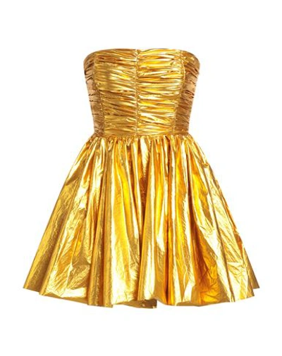 Aniye By Woman Short Dress Gold Size 8 Polyamide