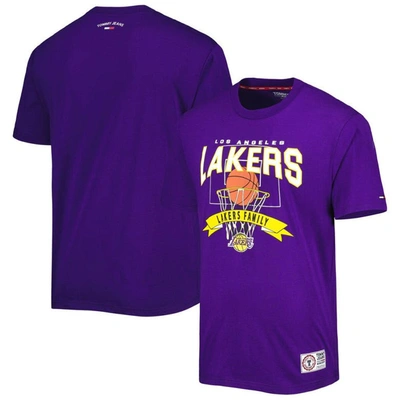 Tommy Jeans Purple Los Angeles Lakers Tim Backboard T-shirt