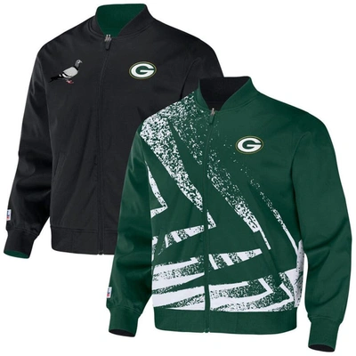 Staple Nfl X  Hunter Green Green Bay Packers Reversible Core Jacket