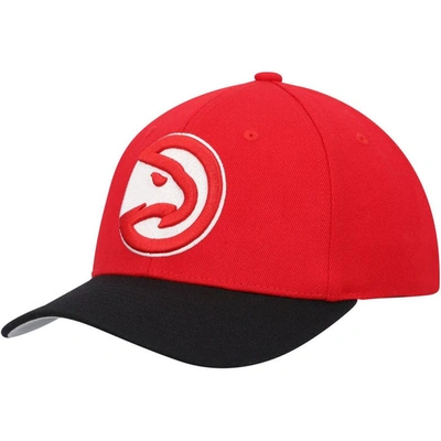 Mitchell & Ness Red/black Atlanta Hawks Mvp Team Two-tone 2.0 Stretch-snapback Hat