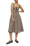 Reformation Tagliatelle Linen Dress In Tartine Check