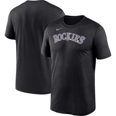 Nike Men's  Black Colorado Rockies Wordmark Legend Performance Big & Tall T-shirt