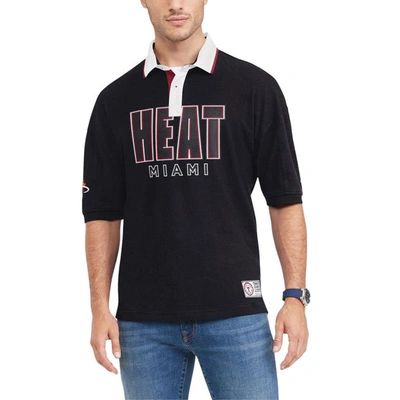 Tommy Jeans Black Miami Heat Stanley Pique Polo