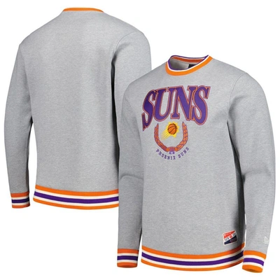 New Era Unisex  Gray Phoenix Suns Vintage Throwback Crew Sweatshirt