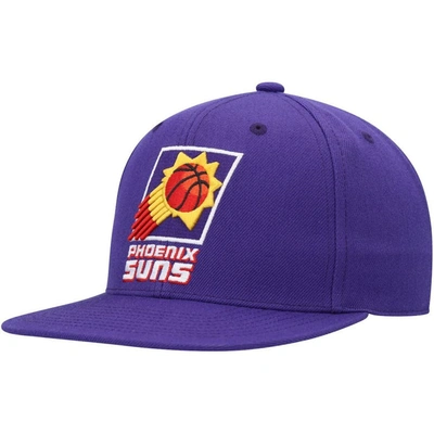 Mitchell & Ness Men's  Purple Phoenix Suns Hardwood Classics Mvp Team Ground 2.0 Fitted Hat