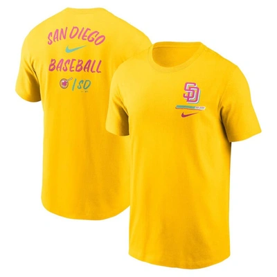 Nike Gold San Diego Padres City Connect 2-hit T-shirt