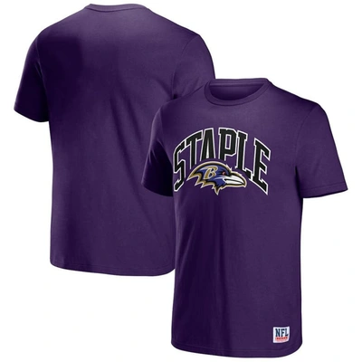 Staple Nfl X  Purple Baltimore Ravens Logo Lockup T-shirt
