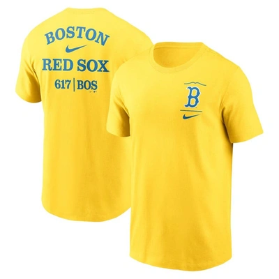 Nike Gold Boston Red Sox City Connect 2-hit T-shirt