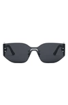 Dior Eyewear Rectangular Frame Sunglasses In Black