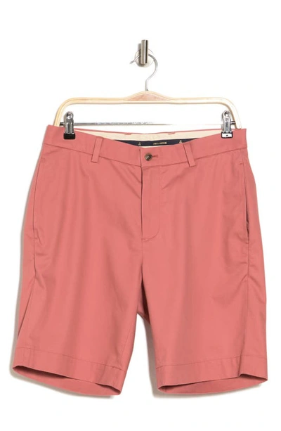Brooks Brothers Flat Front Stretch Advantage Chino Shorts In Canyon Rose