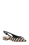 Kate Spade Veronica Raffia Slingback Pumps In Black/ Beach Sand