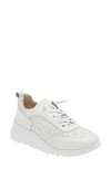 Wonders Platform Wedge Sneaker In White/ Silver