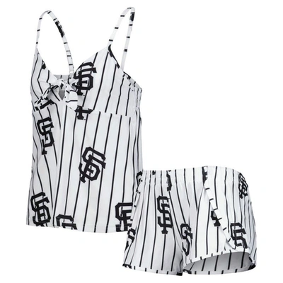 Concepts Sport Women's  White San Francisco Giants Reel Allover Print Tank Top And Shorts Sleep Set