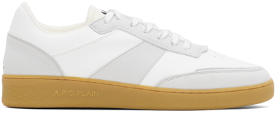 Apc Plain Sneakers Caramel-coloured Trainers In Faux Leather And Faux Suede. In Caf - Caramel