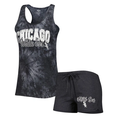 Concepts Sport Women's  Charcoal Chicago White Sox Billboard Racerback Tank Top And Shorts Sleep Set