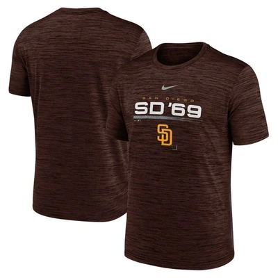 Nike Brown San Diego Padres Wordmark Velocity Performance T-shirt