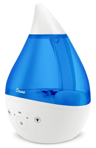 Crane Air 4-in-1 Top Fill Drop Cool Mist Humidifier In Blue/ White