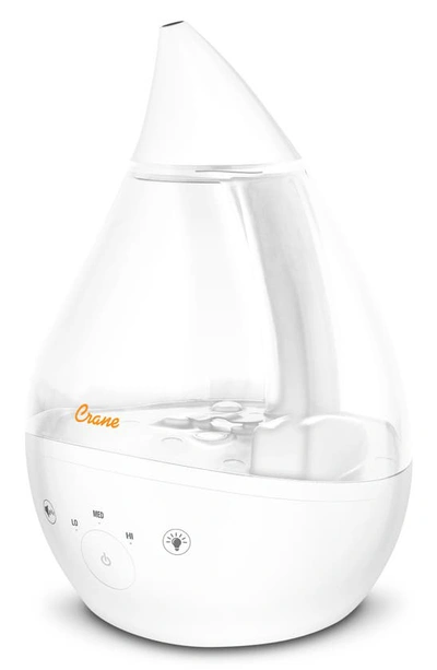 Crane Air 4-in-1 Top Fill Drop Cool Mist Humidifier In Clear/ White
