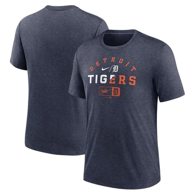 Nike Heather Navy Detroit Tigers Rewind Review Slash Tri-blend T-shirt