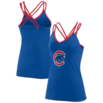 Fanatics Branded Royal Chicago Cubs Barrel It Up Cross Back V-neck Tank Top