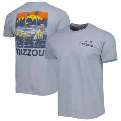 Image One Grey Missouri Tigers Lake Life Comfort Colour T-shirt