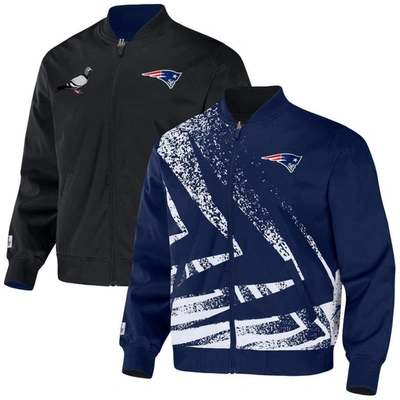 Staple Nfl X  Navy New England Patriots Reversible Core Jacket