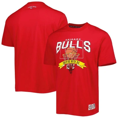 Tommy Jeans Red Chicago Bulls Tim Backboard T-shirt