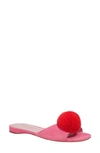 Kate Spade Amour Pom Slide Sandal In Pink Peppercorn