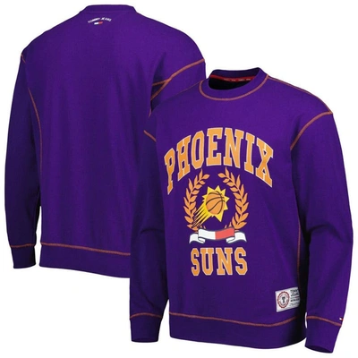 Tommy Jeans Purple Phoenix Suns Peter French Terry Pullover Crew Sweatshirt