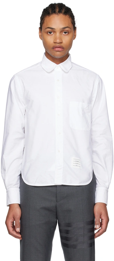 Thom Browne White Patch Shirt In 100 White