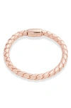 Liza Schwartz Stainless Steel & Leather Bracelet In Rose Gold