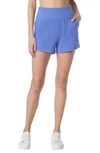 Andrew Marc Sport Foldover Pull-on French Terry Shorts In Veri Peri