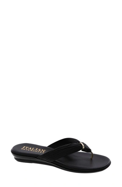 Italian Shoemakers Aleena Thong Sandal In Black