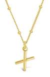 Sterling Forever 14k Gold Plated Sterling Silver Initial Necklace In Gold-x