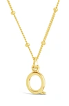 Sterling Forever 14k Gold Plated Sterling Silver Initial Necklace In Gold-q