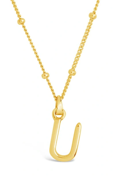 Sterling Forever 14k Gold Plated Sterling Silver Initial Necklace In Gold-u