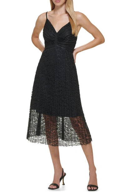 Calvin Klein Lace Party Dress In Black