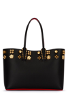 Christian Louboutin Cabata Empire Spike Studded Leather Tote Bag In Black